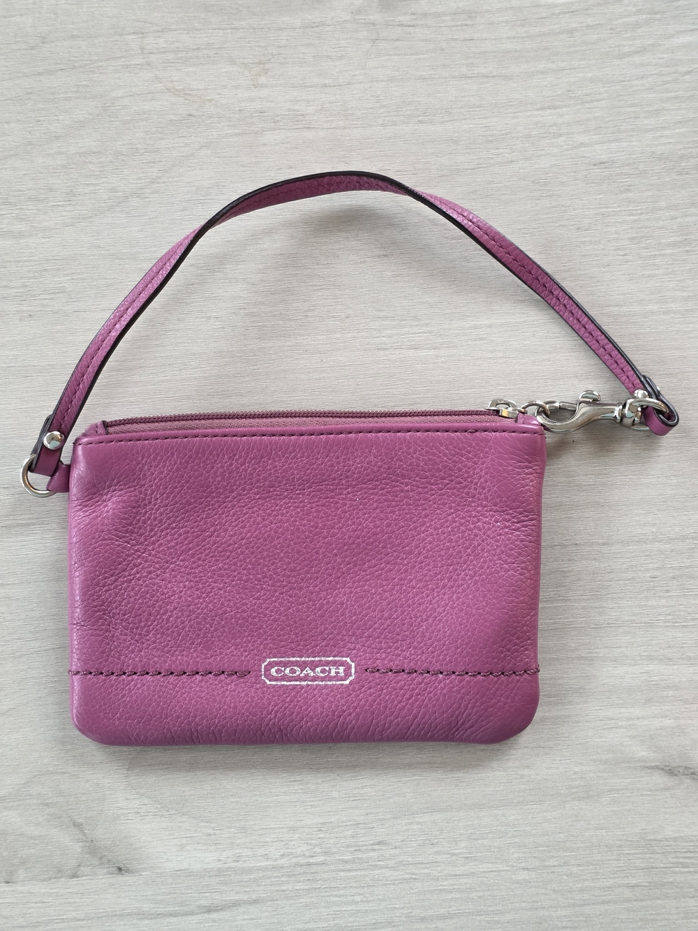 COACH Leather Wristlet Pouch